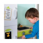 Bucatarie modulara din lemn de joaca copii cu 4 piese interschimbabile-Deluxe Grande Cuisine Modular Wooden Play Kitchen Acooltoy 